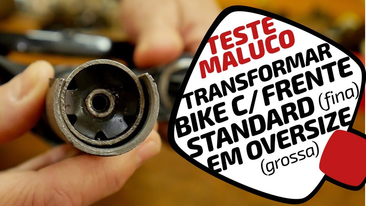 Transformando bike standard em oversize aheadset com dois aneis. Pedaleria