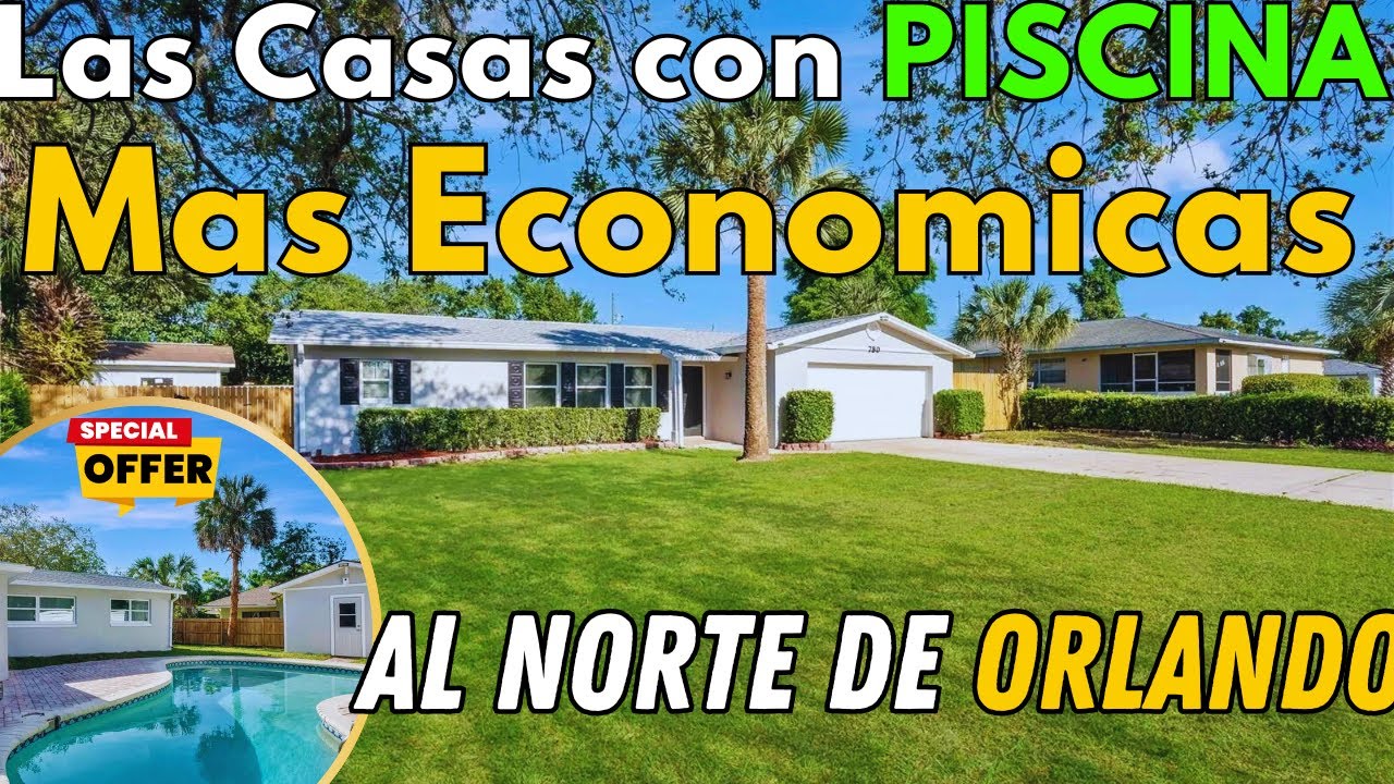 Impactantes casas ECONOMICAS con PISCINA al norte de Orlando