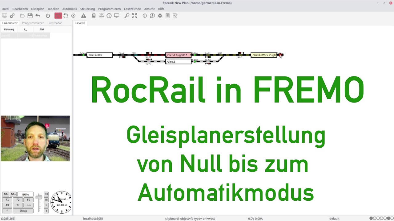 Rocrail In Fremo: die Erstellung eines Gleisplanes von Null bis zum Automatikmodus