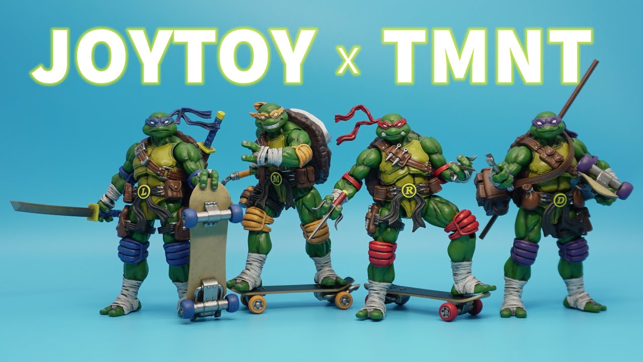 Joytoy Teenage Mutant Ninja Turtles TMNT wave 1 1/18 scale Action Figure Unboxing Review