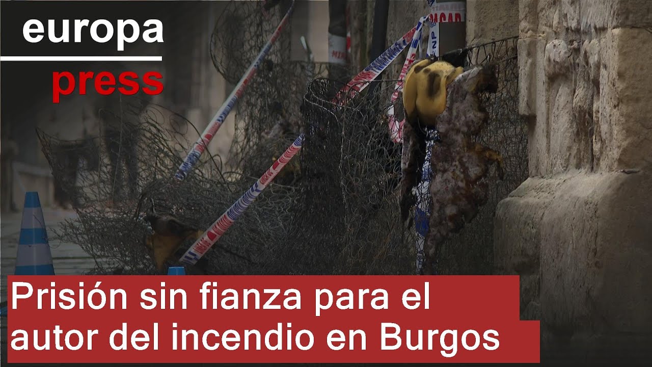 Prisión sin fianza para el detenido por el incendio en el que murieron tres mujeres en Burgos