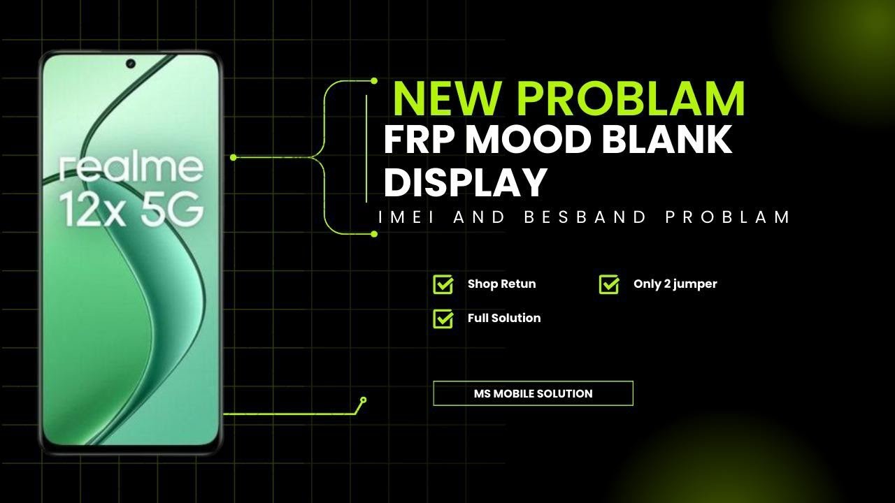 Realme 12x 5g New Problem Solution Blank Screen Solution only 2 jumper 
