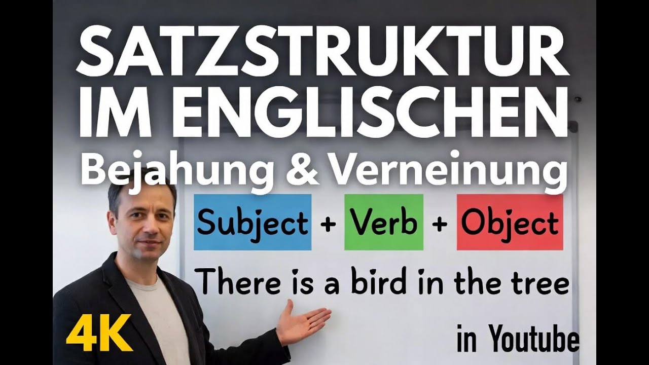 Satzstruktur im Englischen | Affirmative und negative Sätze | Englisch für Anfänger