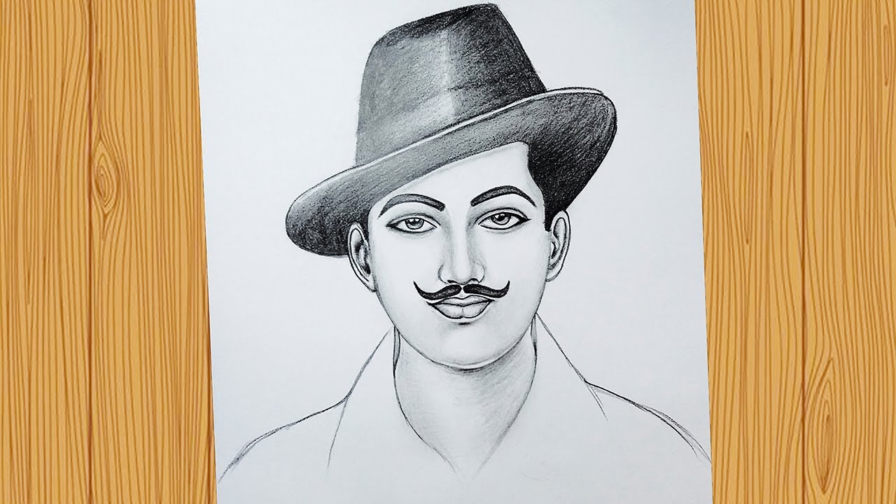 Bhagat Singh drawing || How to draw Bhagat singh step by step || Bhagat singh easy pencil drawing