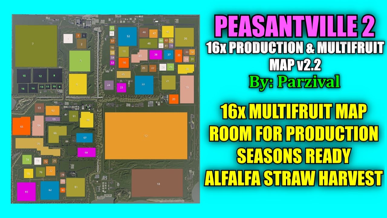 Peasantville 2  16x Production & Multifruit Map v2.2 