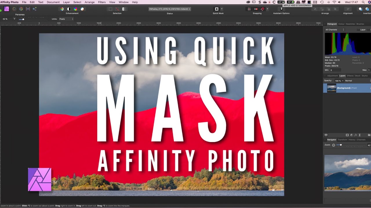 Quick Mask Selections in Affinity Photo