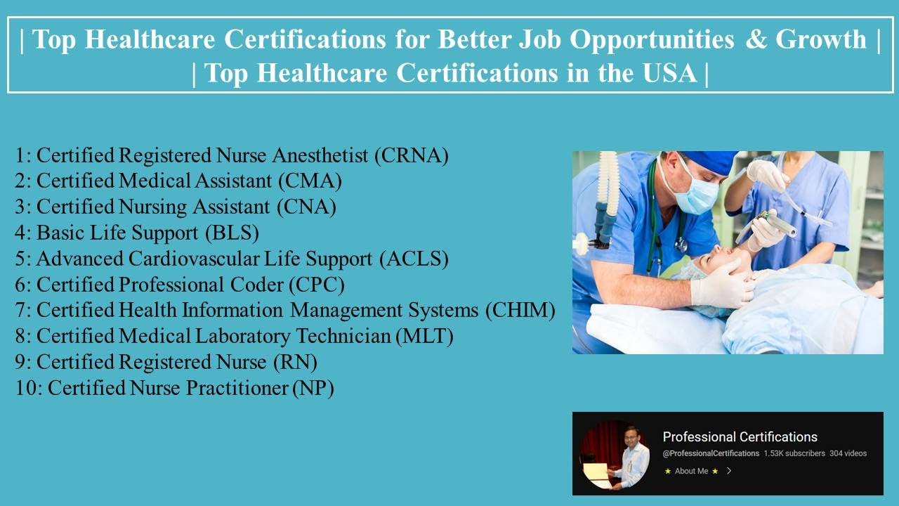 Top Healthcare Certifications for Better Job Opportunities & Growth