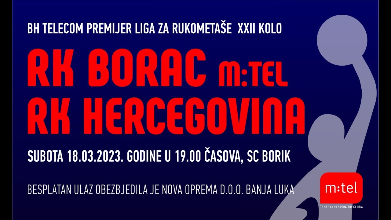 RK Borac vs RK Hercegovina BH Telekom premijer liga BiH 22.kolo sezona 2022/23