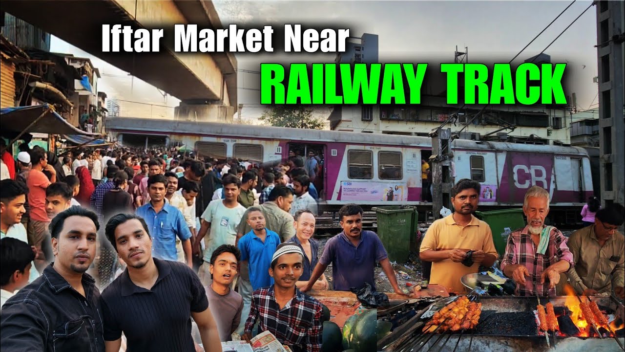 Ramadan in Mumbai Slum 🇮🇳 - Iftar Market on Railway Track!