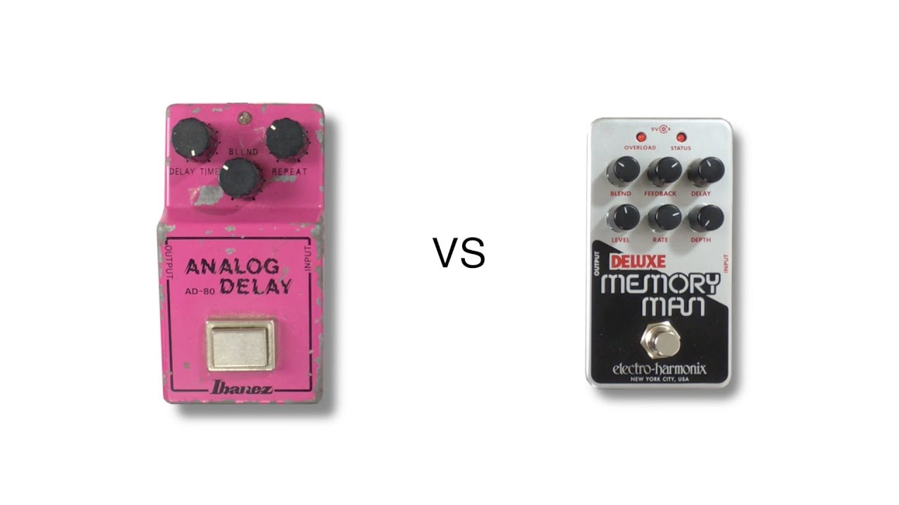 Electro Harmonix Nano Deluxe Memory Man vs Ibanez AD 80