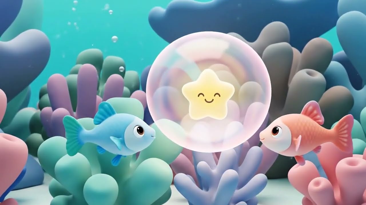 Underwater Baby Paradise 🌊🐠 Calm Ocean Cartoon for Babies | Soft Lullaby