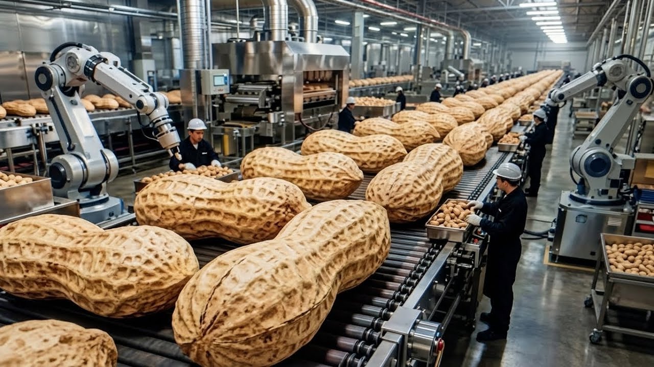 Inside a Planters Peanut Factory | From Raw Groundnuts to Perfectly Roasted Snacks ~  #PeanutFactory
