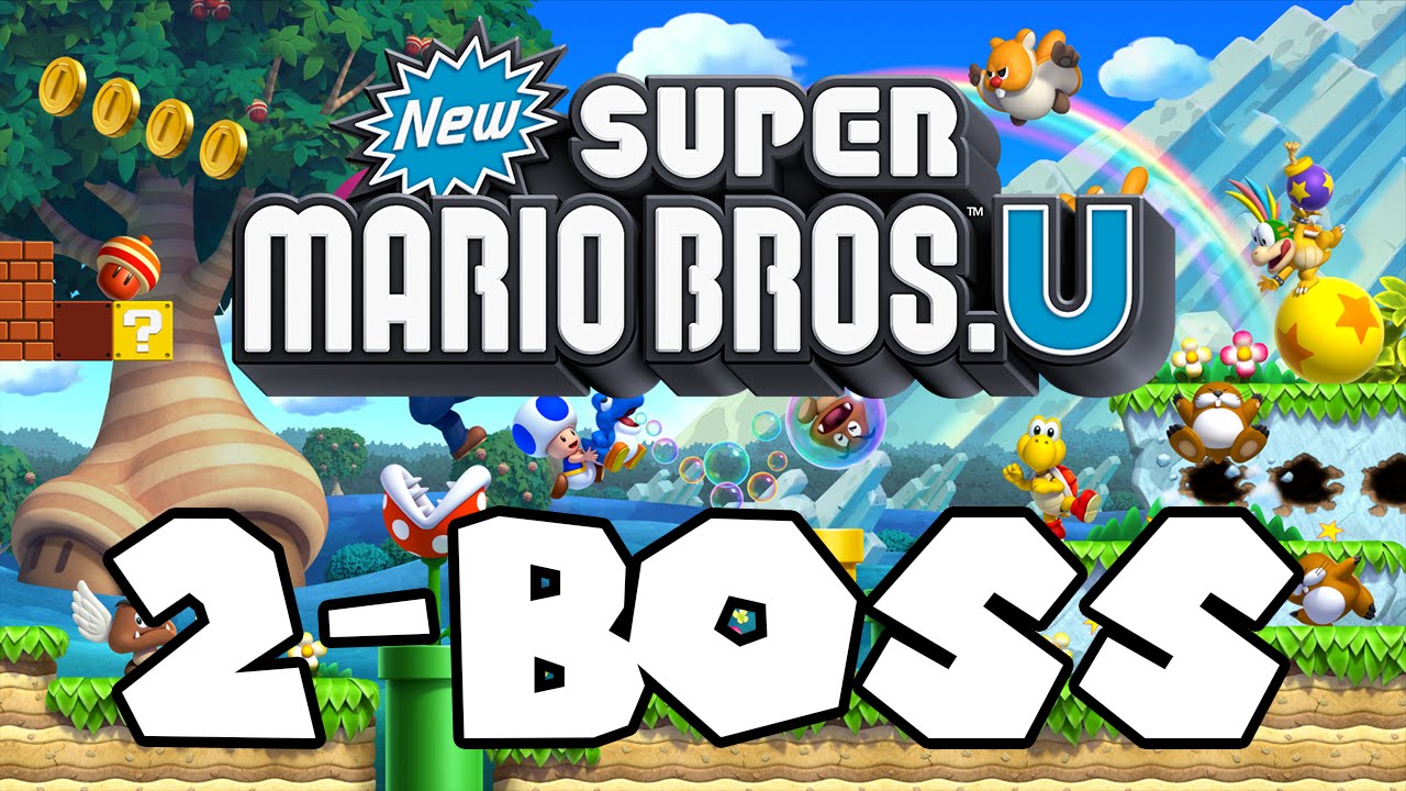 New Super Mario Bros U Part 15: World 2-Boss Morton's Compactor Castle 100%