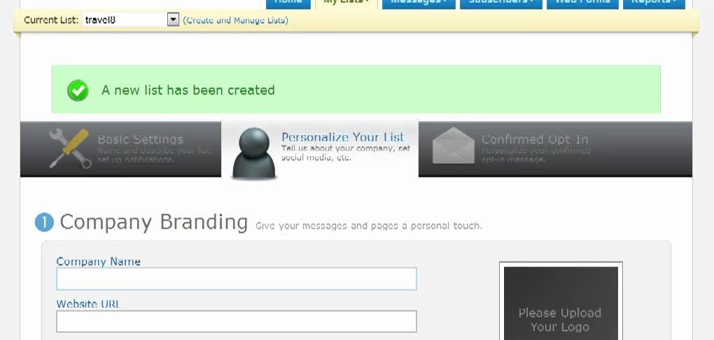 Aweber How to set up List Settings