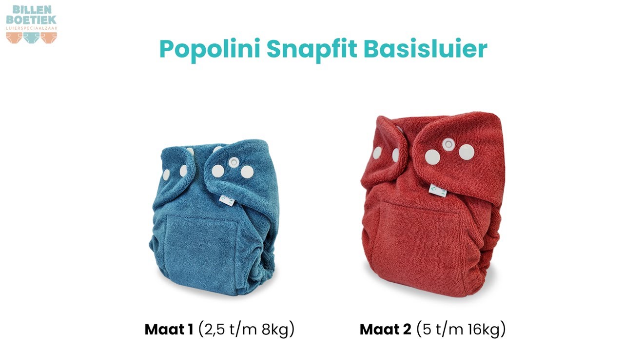 Wasbare luiers instructie - Popolini Snapfit met overbroekje -  Billenboetiek