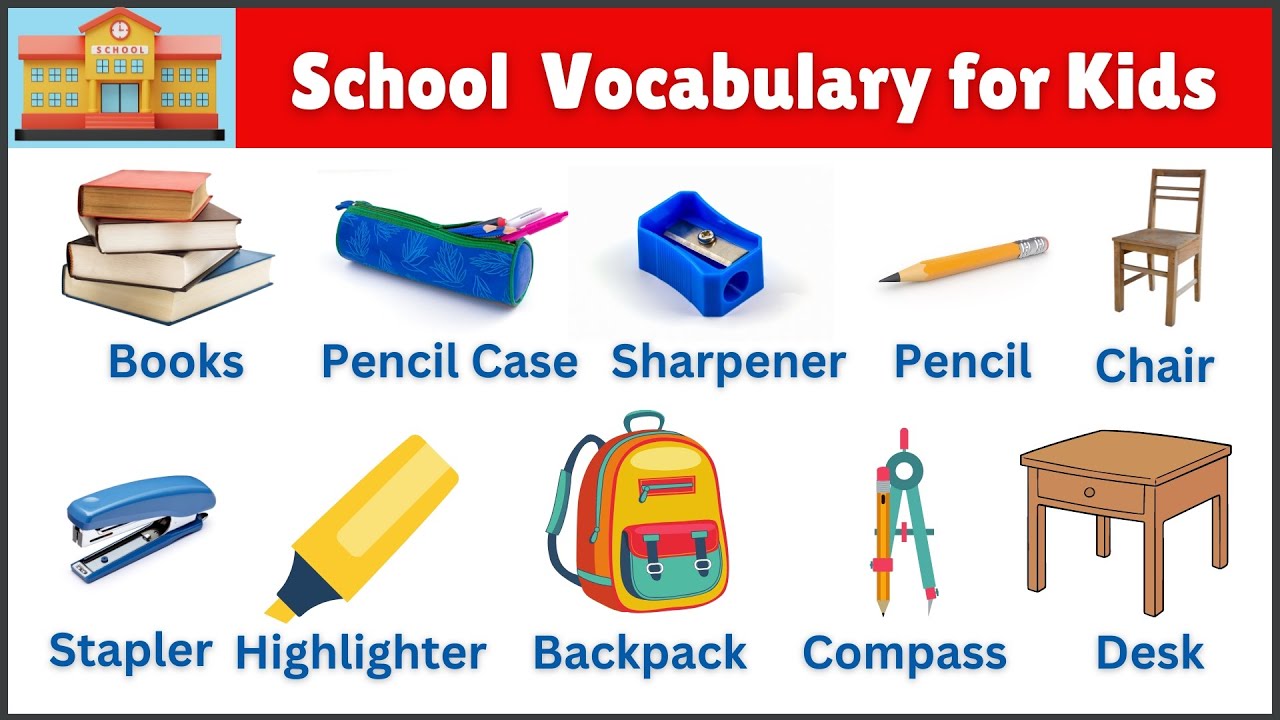 School Vocabulary for kids | Kids Vocabulary | School supplies - Learn English for kids #vocabulary