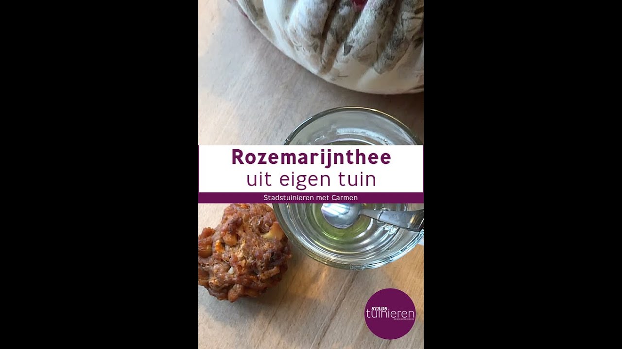 Stadstuinieren - Recept: Rozemarijn Thee uit de tuin #moestuin #oogst