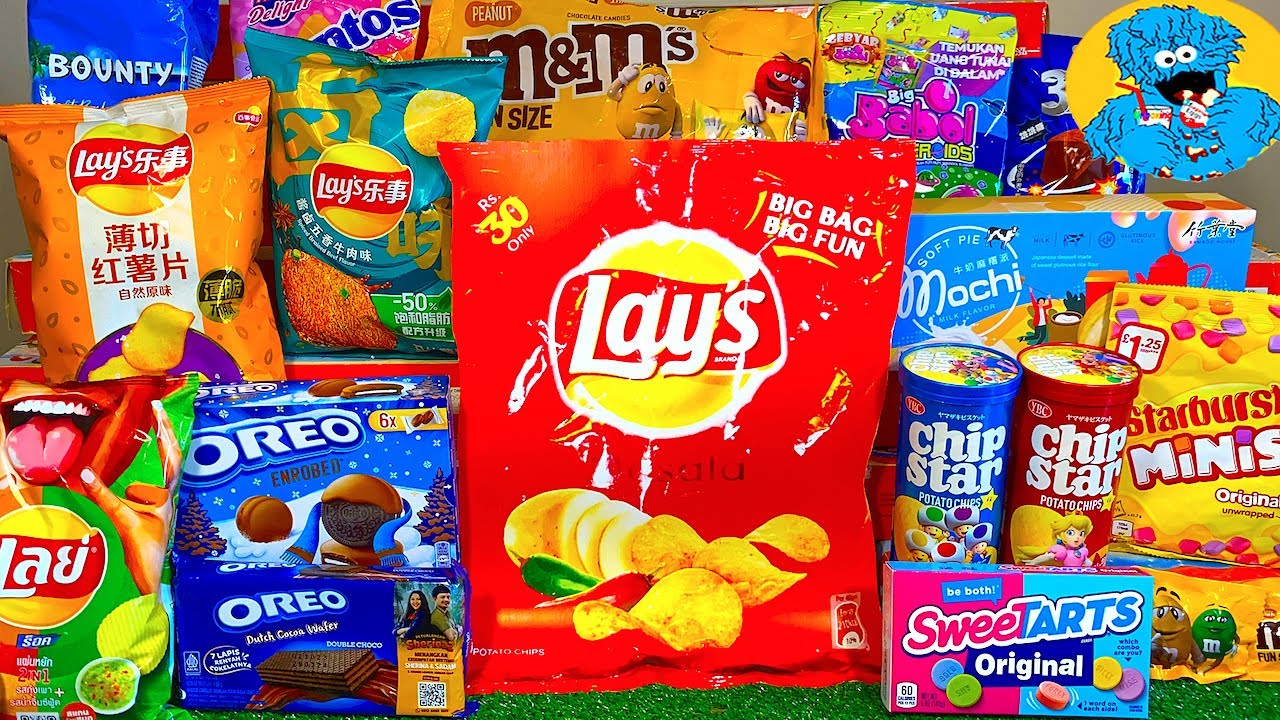 Мега Lay's Чипсы из Китая! Распаковка Еды и Дегустация. Unboxing and Degustation Foods Oreo, Candy