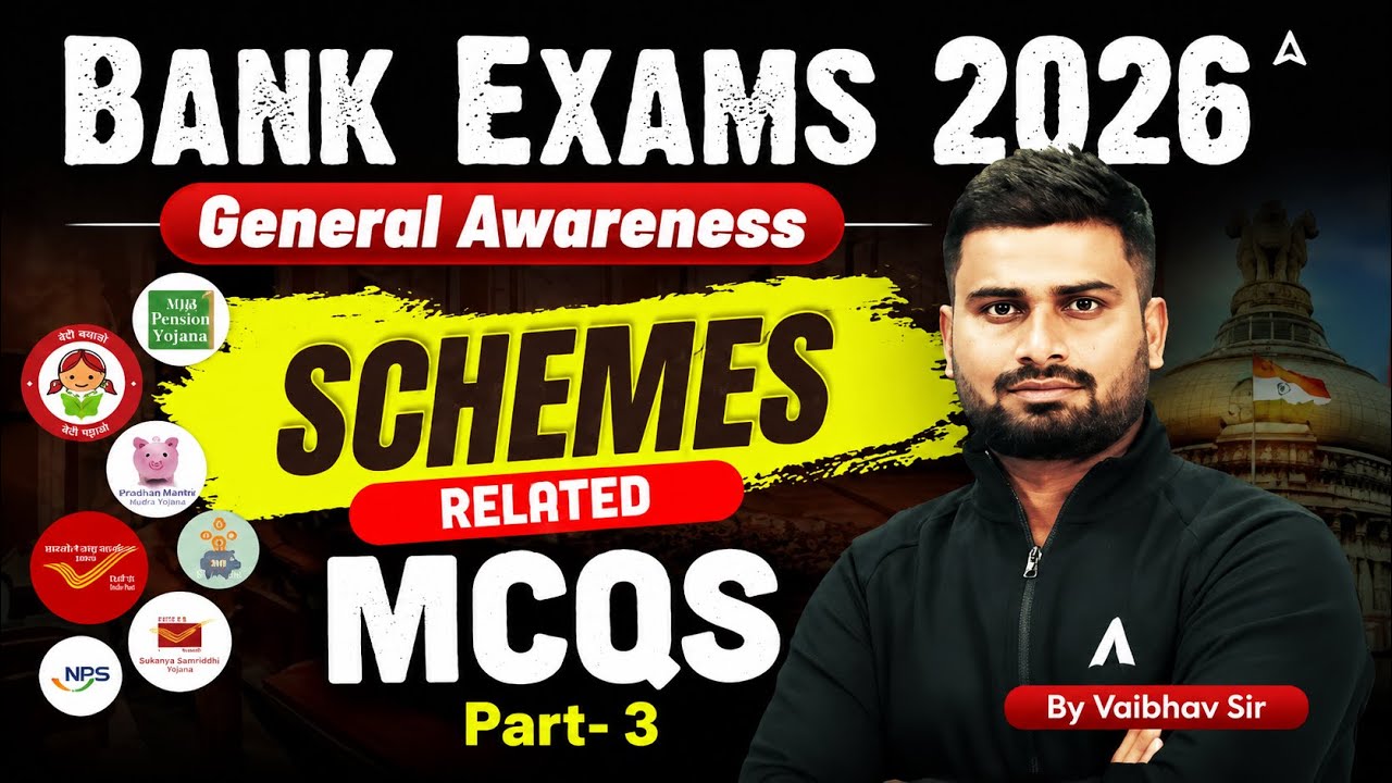 Important Government Schemes #3 for Bank Exams 2026 | General Awareness Revision By Vaibhav Sir