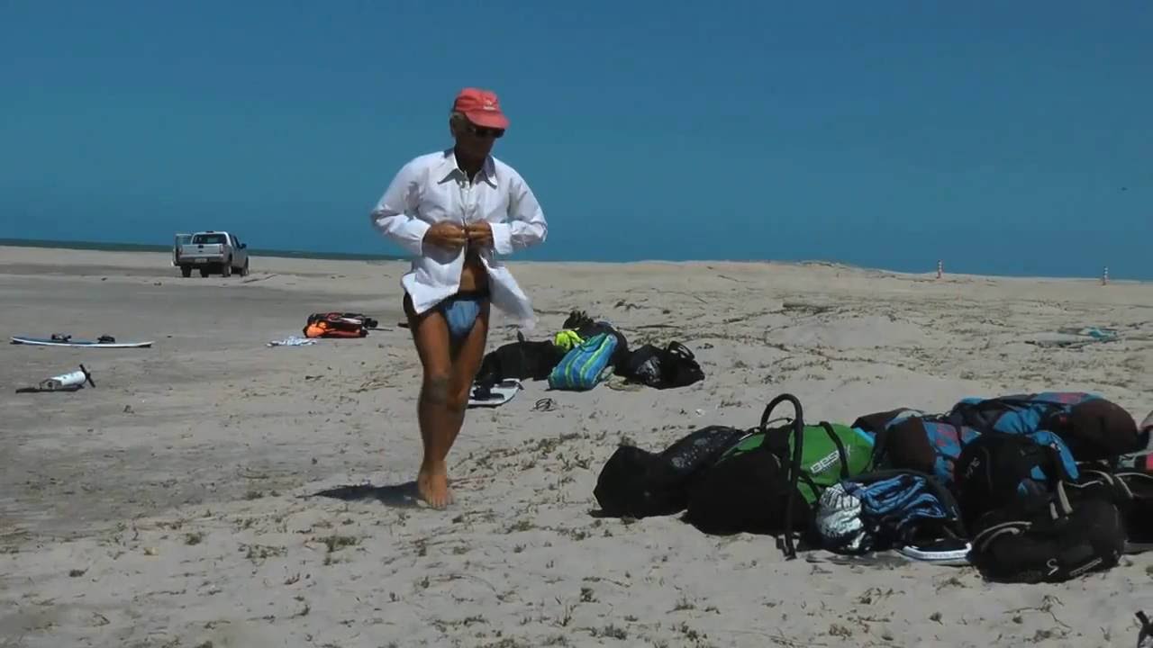 Jacques Pourbaix, the oldest kitesurfer in the world.