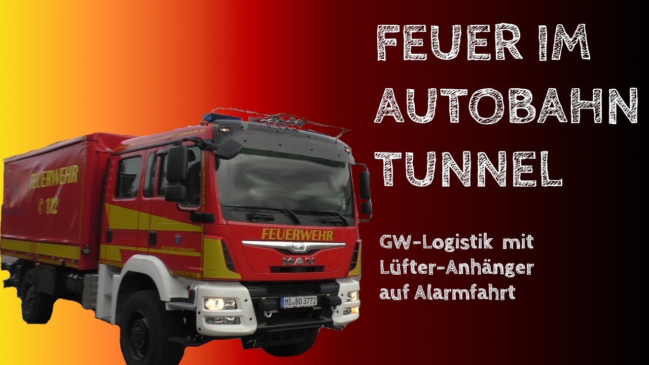 [BRENNT PKW IN TUNNEL - A30]  Großeinsatz für die Feuerwehr in Bad Oeynhausen