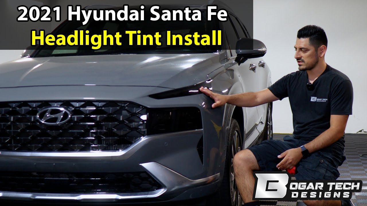 Hyundai Santa Fe 2021-2023 Headlight Tint Install