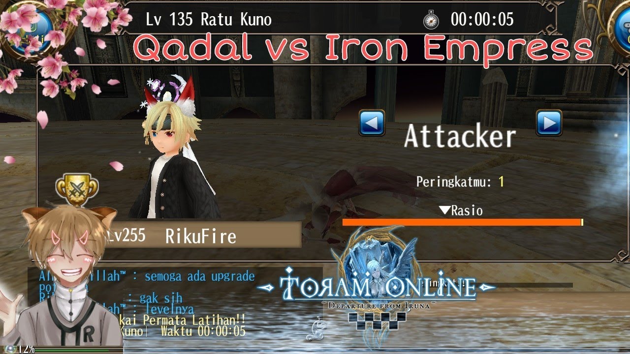 Toram Online | Qadal Vs Iron Empress ( Leveling pet 80 - 190 )