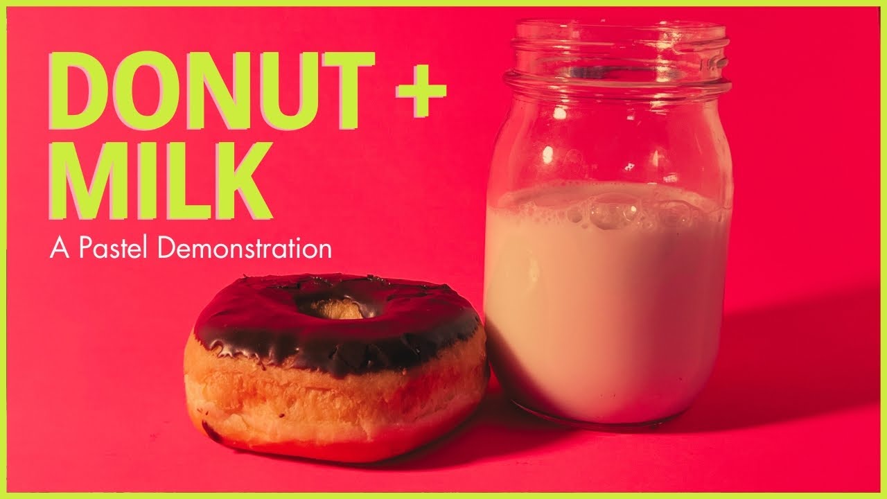 Donut + Milk a Pastel Demonstration