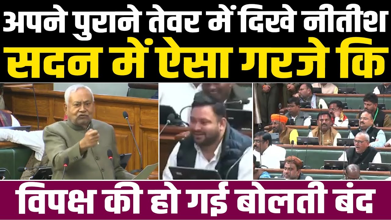 अपने पुराने तेवर में दिखे नीतीश, सदन में ऐसा गरजे कि विपक्ष की हो गई बोलती बंद #NewsHaat