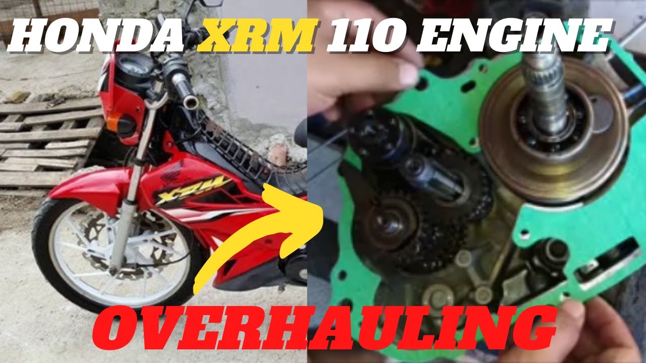 18 Minutes Overhauling XRM 110 Engine TIMELAPSE | Stuck Kick Starter Problem