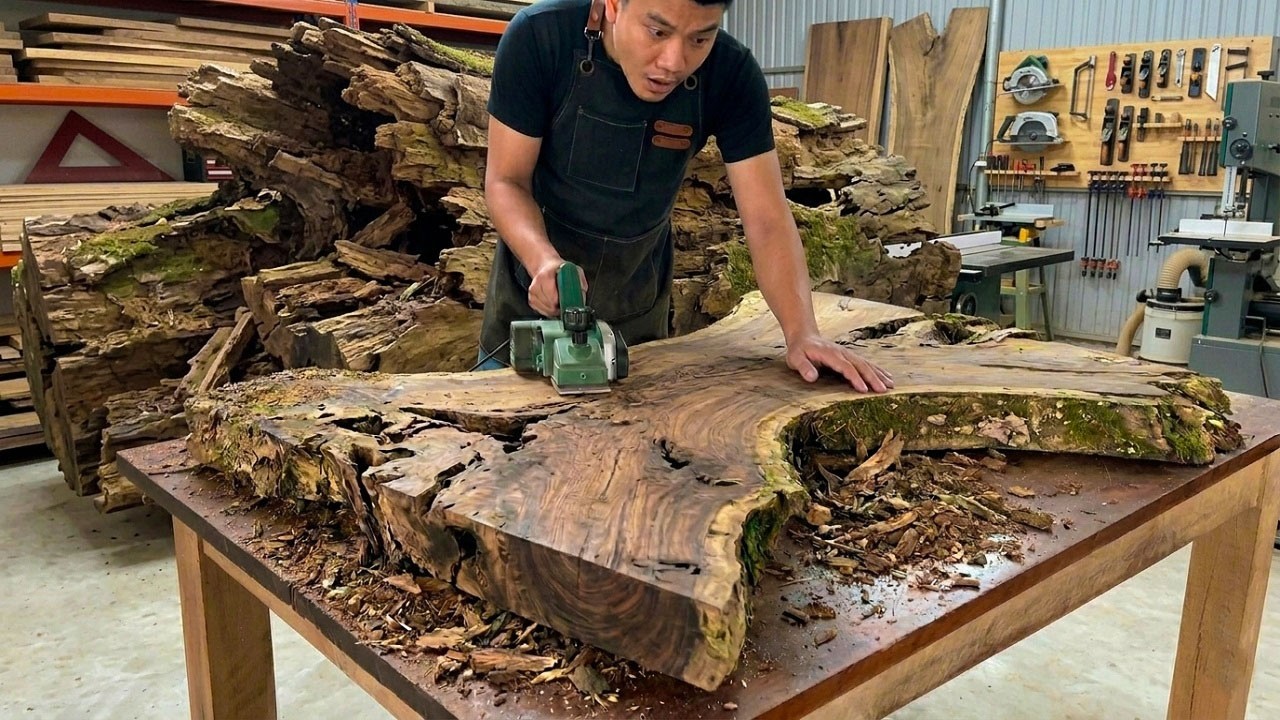 No One Wanted This Rotten Wood… Until a Young Carpenter Turned It into Expensive Furniture