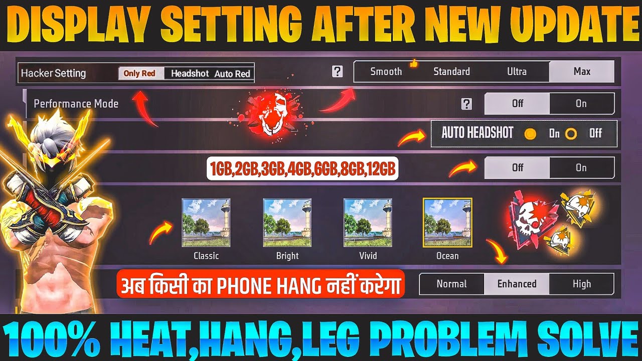 Display Setting Free Fire After New Update | Pro Player display Setting | Free Fire Max New Setting