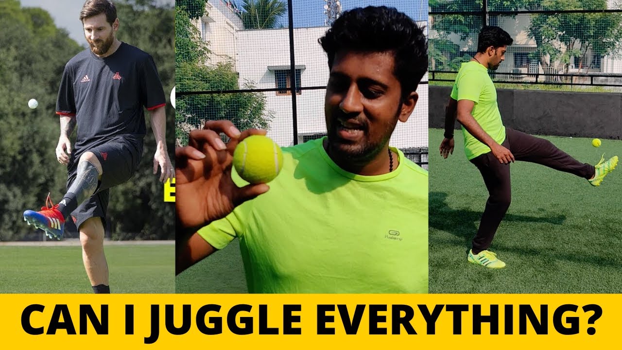 Lionel Messi Juggling Challenge | Shoes, Tennis Ball, Mini Ball 😱🔥