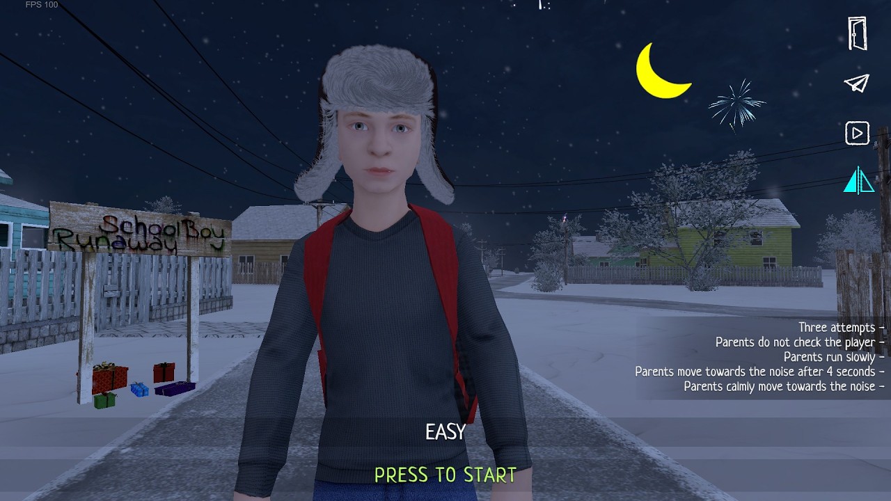 escaping from the strict parents (schoolboy runaway)