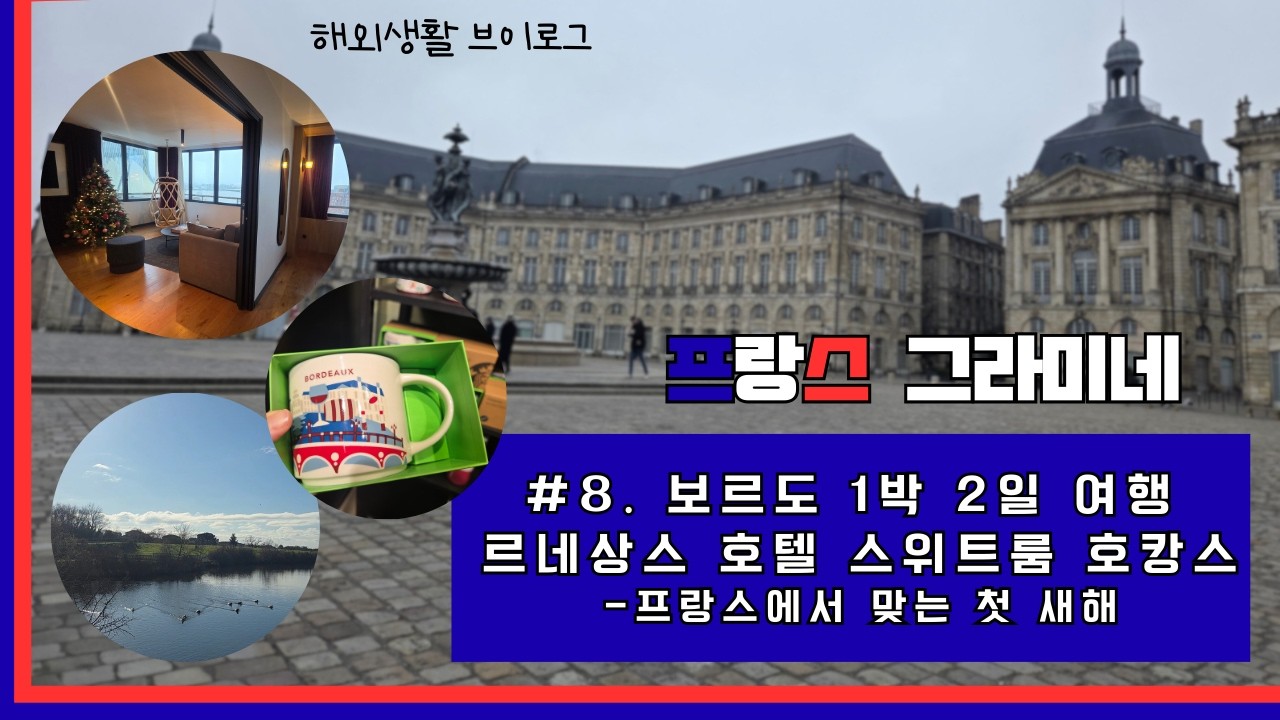 [프랑스주부vlog#8]보르도여행ㅣ보르도 르네상스 호텔 스위트룸 호캉스ㅣ유럽에서 맞이하는 첫 새해