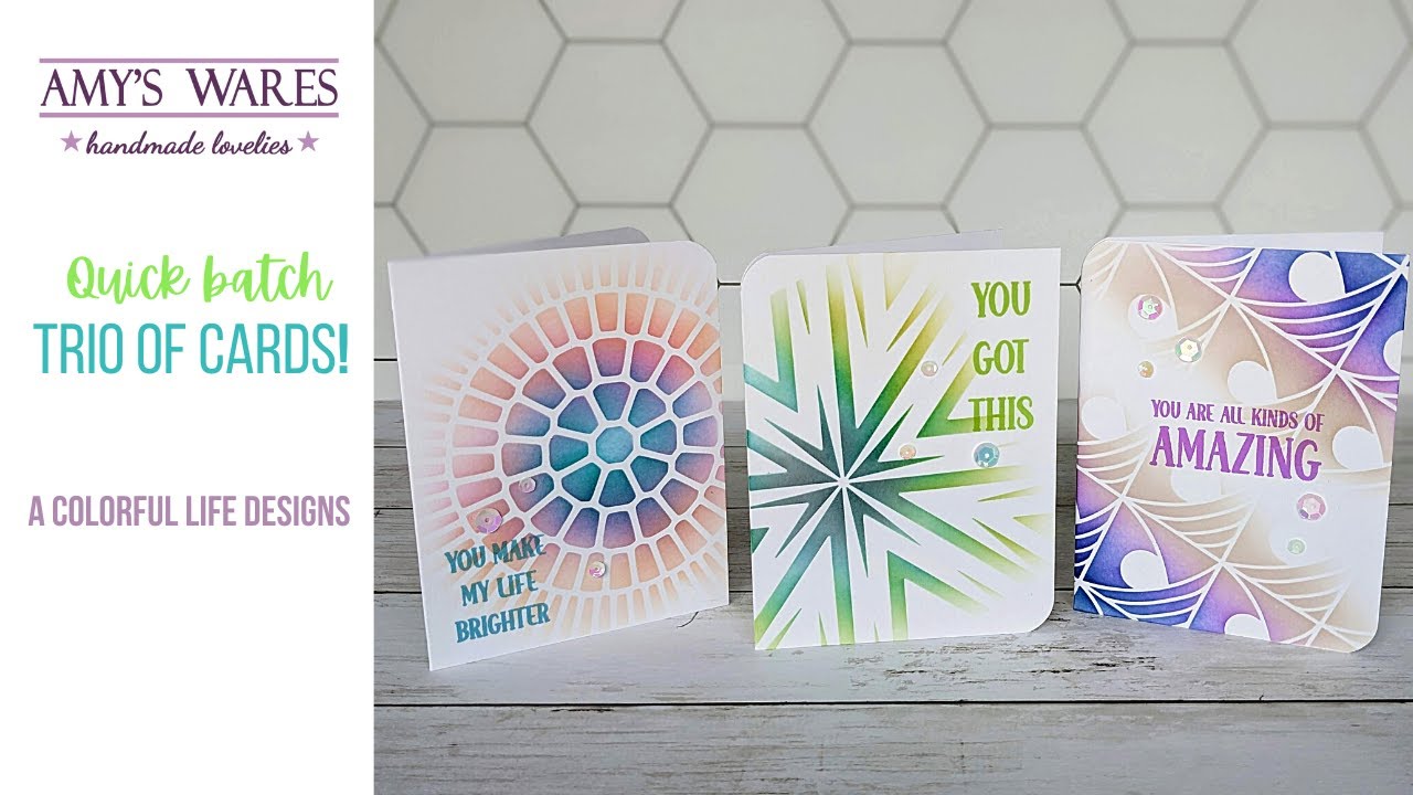 Quick Batch Cards! Easy Trio without the time commitment! Keep it simple Cardmaking!