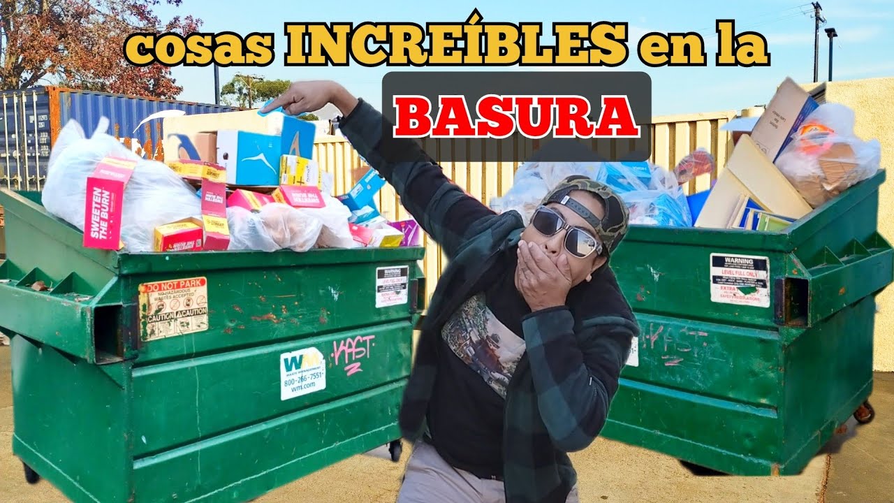 Me quedé SORPRENDIDO por las COSAS que había ADENTRO de estos BOTES #dumpsterdiving #fyp 