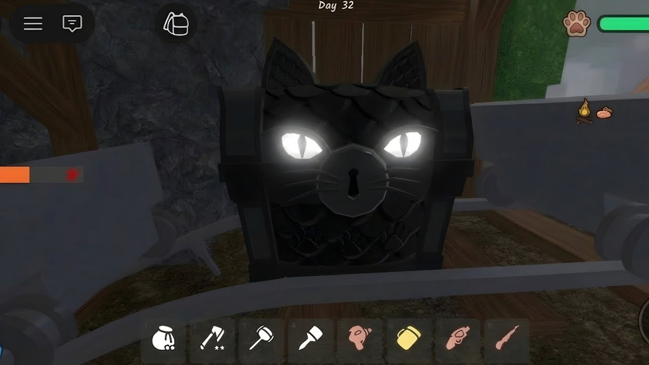 I FOUND New CAT CHEST in 99 Nights in the Forest ROBLOX 