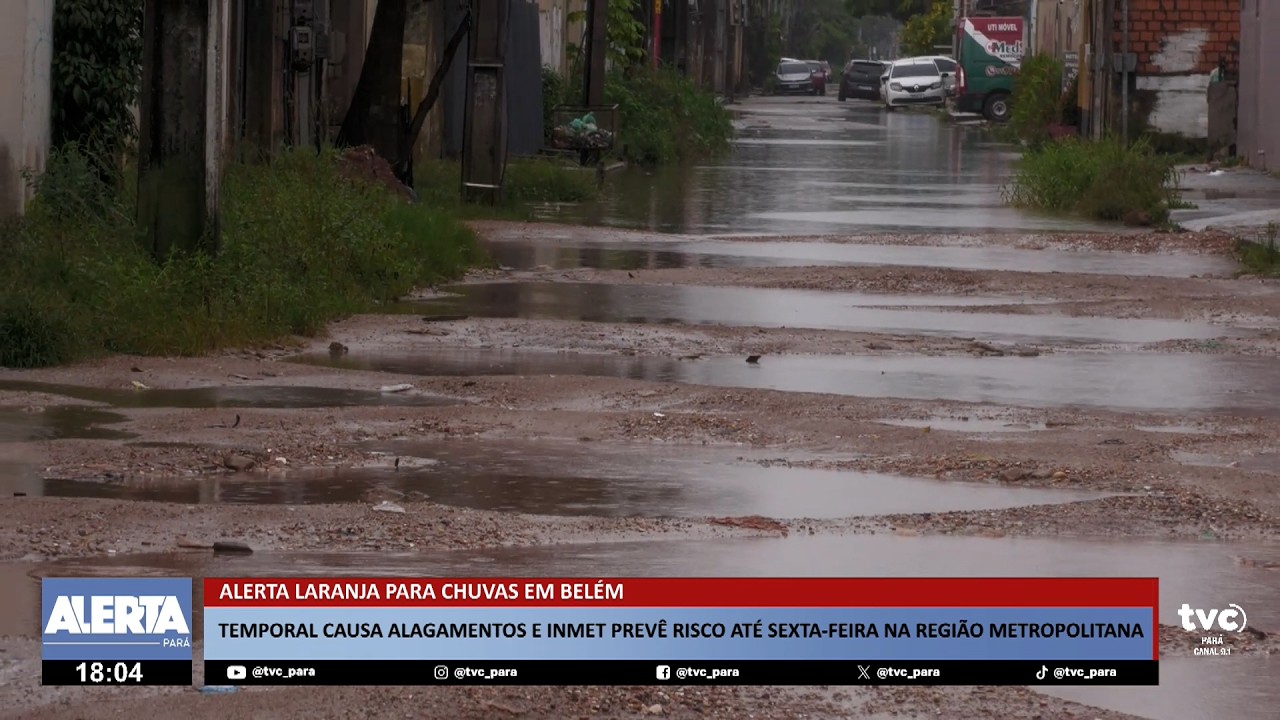 Chuva intensa provoca alagamentos e deixa Belém em alerta
