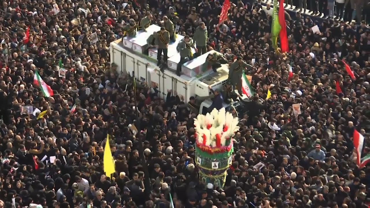 Crowds in Tehran mourn slain General Soleimani