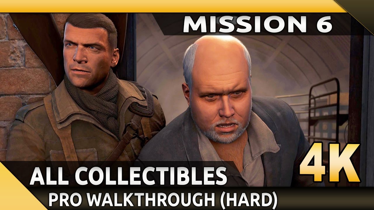 Sniper Elite 4 (PC) - 4K - Mission 6 Magazzeno Facility - All Collectibles/Optional Objectives
