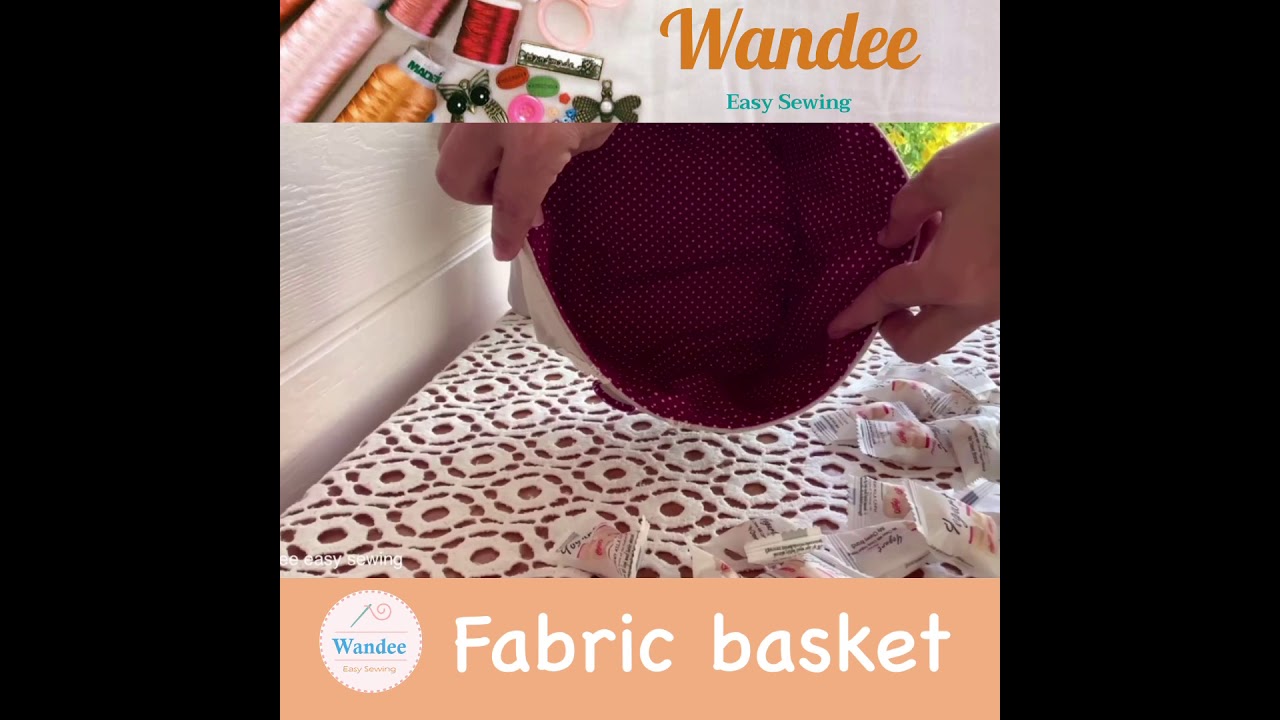 shorts, small fabric basket, fabric basket, fabric basket tutorial, easy box , wandee easy sewing