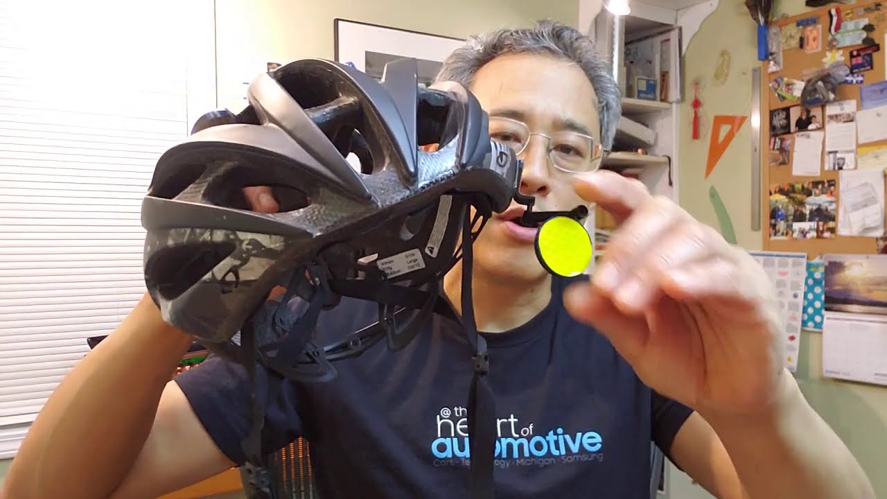 How to mount and use a bicycle helmet mounted mirror for safety - Third Eye