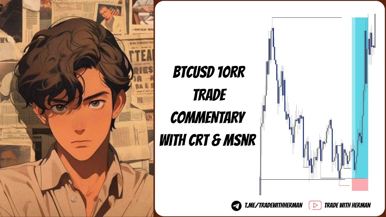 How I Caught 10RR Trade on BTC with MSNR and  CRT Stategy