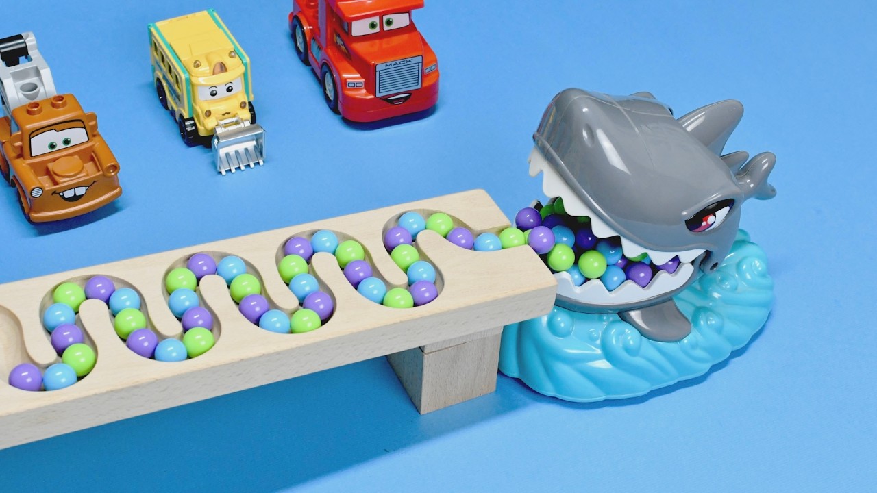 Marble Run Race 💖 HABA Slope, Colorful Marble & Dump Truck EP106