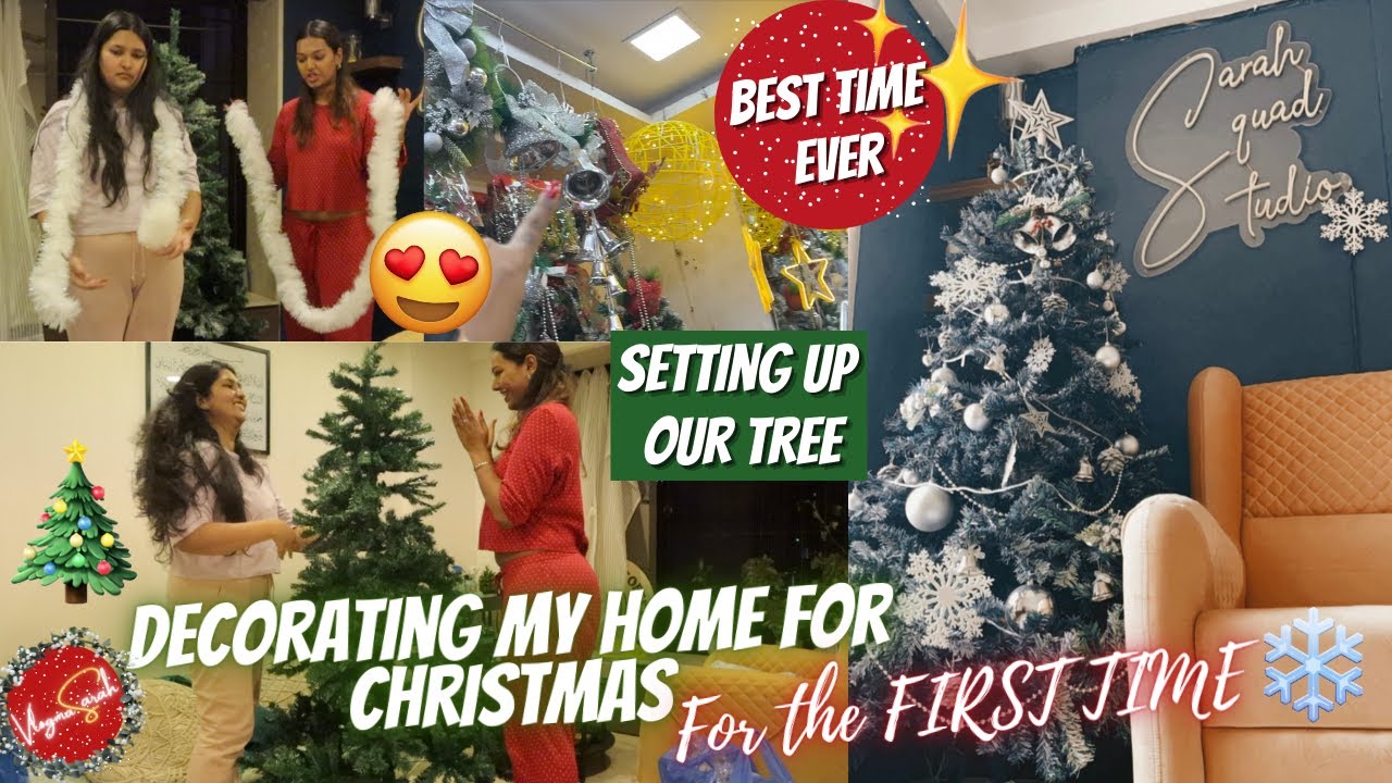 My *FIRST TIME* Decorating MY OWN HOME for Christmas! SO FUN! VlogmaSarah Day 10