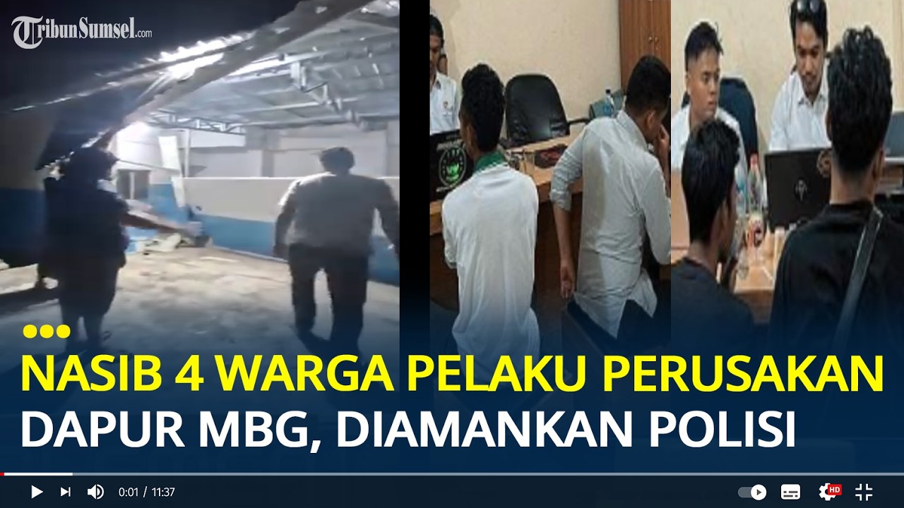 Nasib 4 Warga Pelaku Perusakan Dapur MBG yang Viral di Lombok Timur, Berakhir Diamankan Polisi