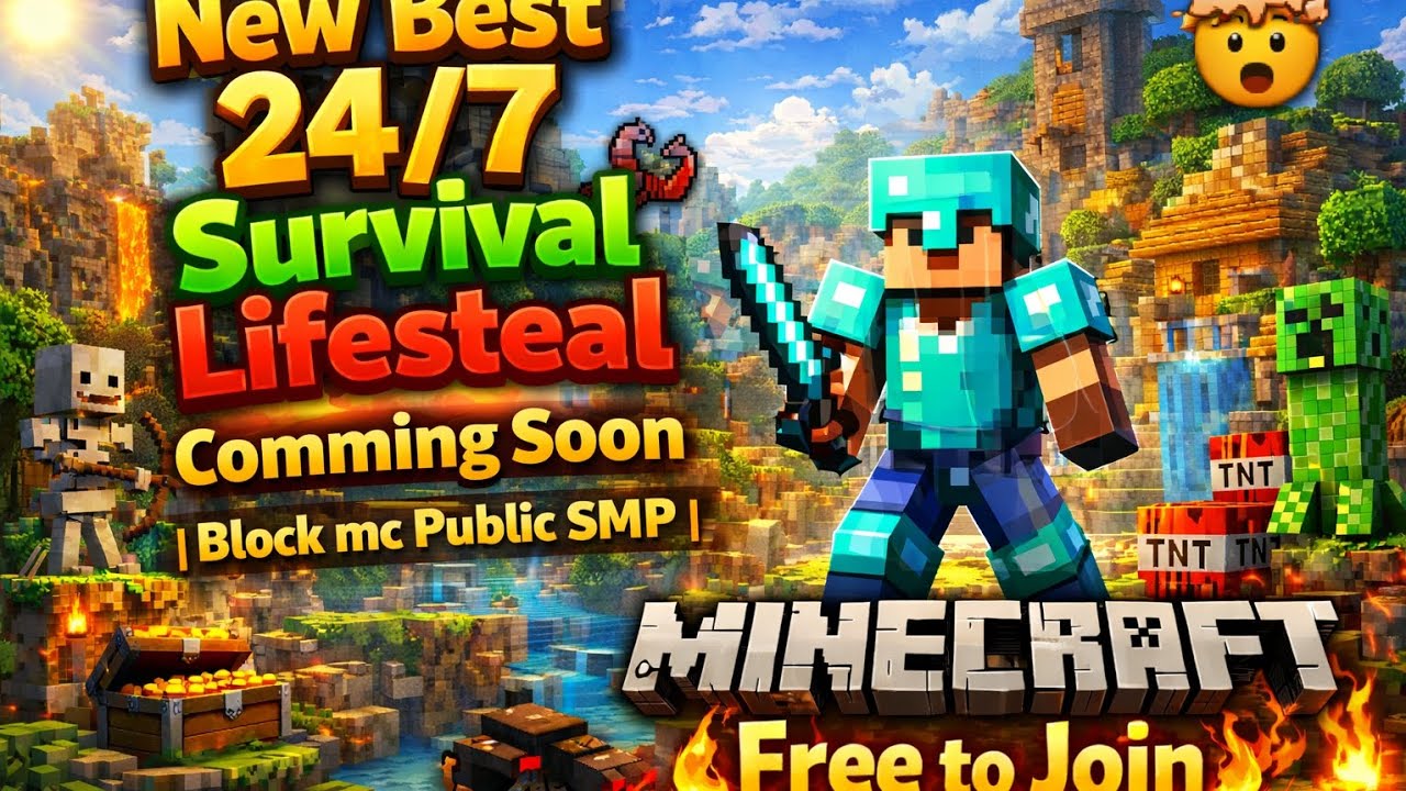  New Best 24/7 Survival Public Smp 🤯 | For Java + Cracked | Minecraft ! (free to join) 🔥