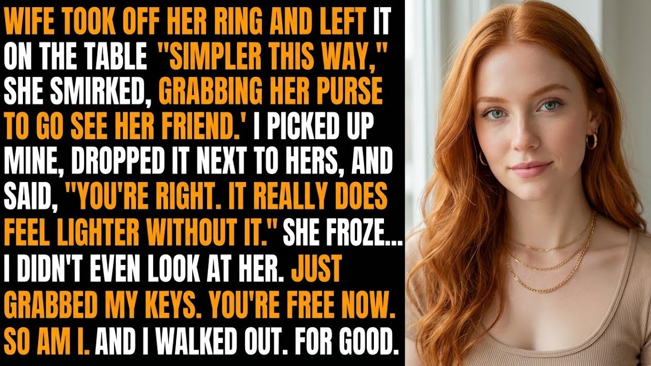 ＂I Don’t Need the Ring Today.＂ — She Said, Before Leaving. I Dropped Mine ＂I Don’t Need It at All.＂