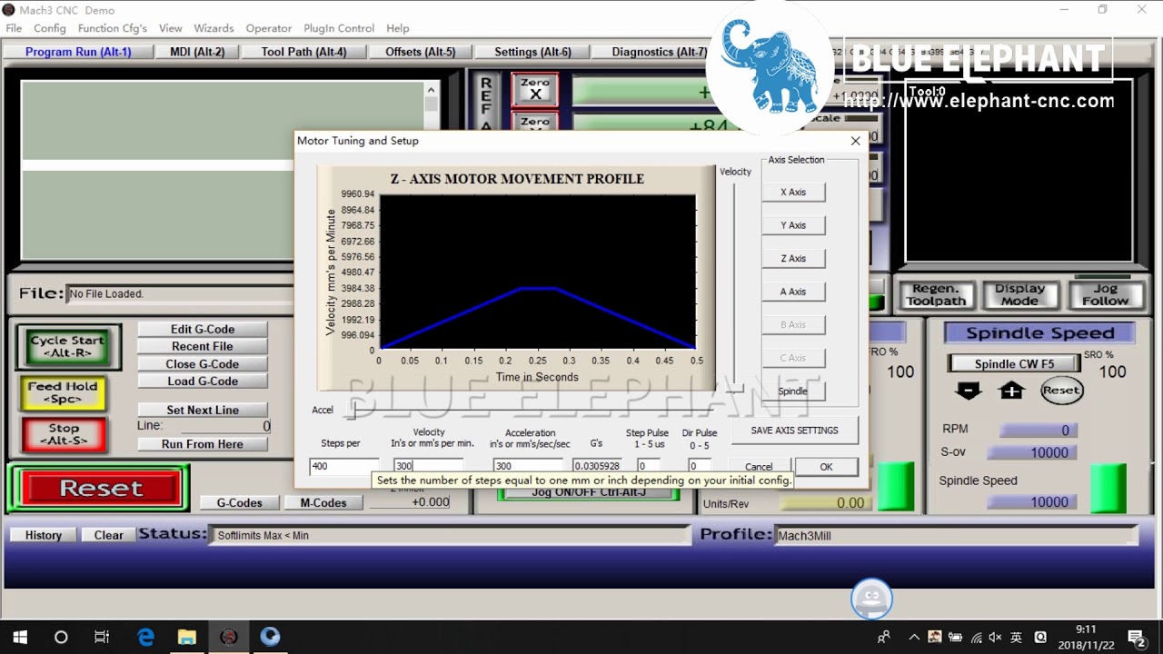 How To Set Motor Tuning Of Ball Screw CNC Router With Rotary Device In Mach3 Software